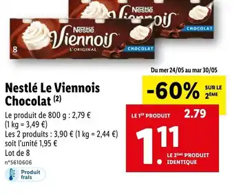 Lidl Nestlé Le Viennois Chocolat (2) offre