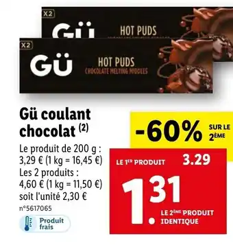 Lidl Gü coulant chocolat (2) offre
