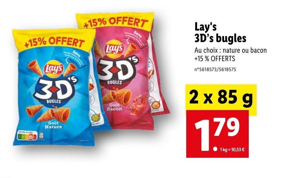 Promo Lay's 3D BUGLES chez Lidl