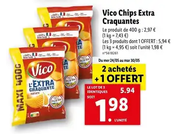 Lidl Vico Chips Extra Craquantes offre