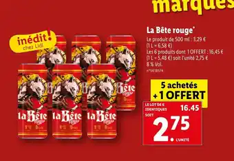 Lidl La Bête rouge offre
