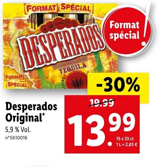 Lidl Desperados Original* offre