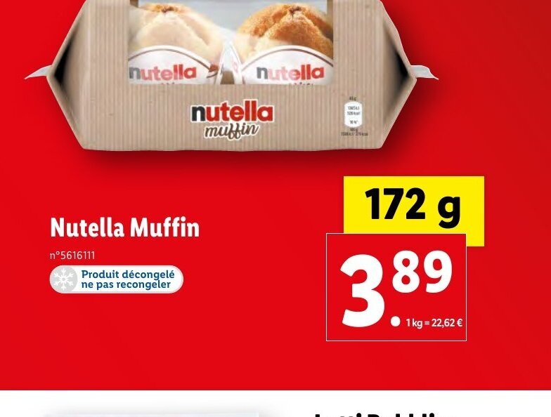 Promo Nutella Muffin chez Lidl