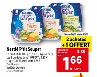 Lidl Nestlé P'tit Souper offre