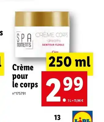 Lidl Crème pour le corps offre