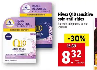 Lidl Nivea Q10 sensitive soin anti-rides offre