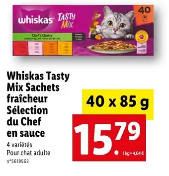 Lidl Whiskas Tasty Mix Sachets offre