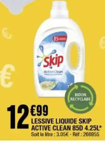 Lessive liquide skip active clean 85d 4.25l