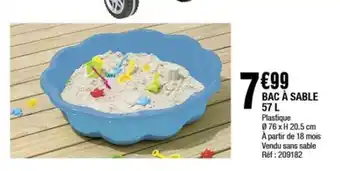 La Foir'Fouille Bac a sable 57l offre