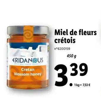 Lidl Miel de fleurs crétois offre