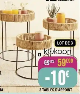 3 tables d`appoint