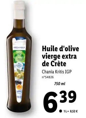 Lidl Huile d'olive vierge extra de Crète offre