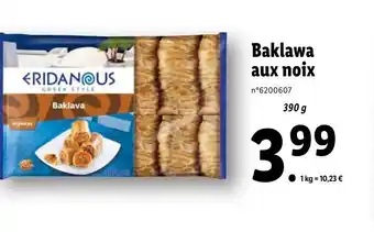 Lidl Baklawa aux noix offre