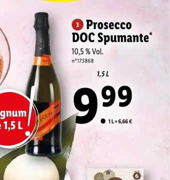 Lidl Prosecco DOC Spumante* offre
