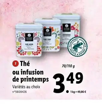 Lidl Thé ou infusion de printemps offre