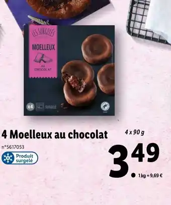 Lidl 4 Moelleux au chocolat offre