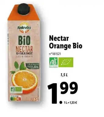 Lidl Nectar Orange Bio offre