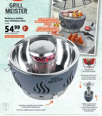 Lidl Barbecue à charbon avec ventilation active offre