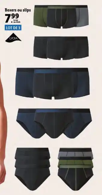 Lidl Boxers ou slips 199 offre