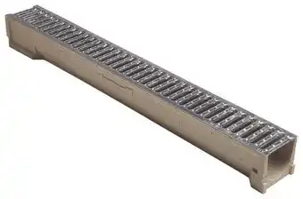Brico Dépôt Caniveau en béton polyester (caniveau) et acier galvanisé (grille caillebotis) 1000x100x105 mm offre