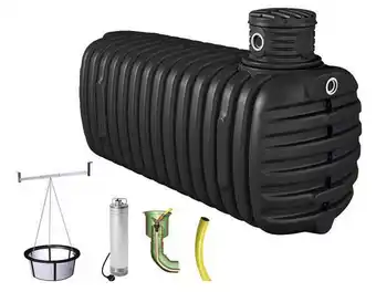 Kit cuve à enterrer noire - 4 100 l