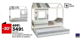 BUT Lit Cabane 90x190 Cm Sia 2 (tiroir En Option) offre
