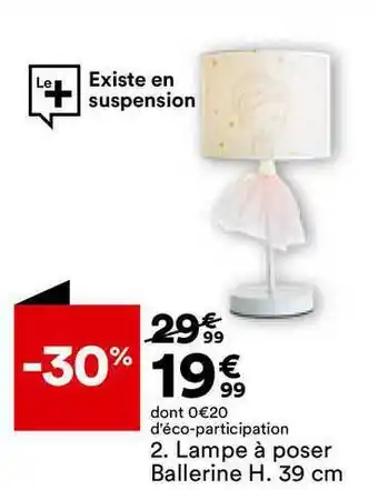 BUT Lampe à Poser Ballerine offre