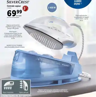 Lidl SILVERCRESTⓇ Centrale vapeur GARANTIE offre
