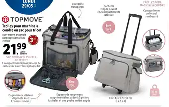 Lidl Trolley pour machine à coudre ou sac pour tricot offre