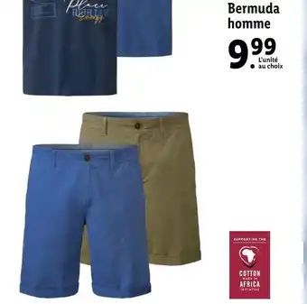 Lidl Bermuda homme offre