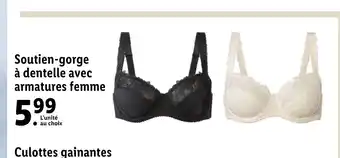 Lidl Soutien-gorge à dentelle avec armatures femme offre