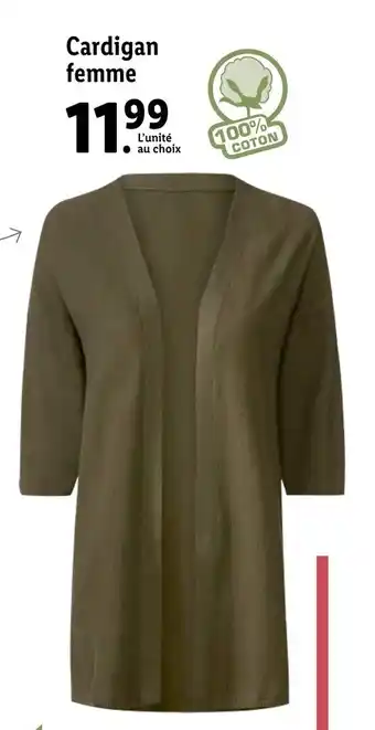 Lidl Cardigan femme offre