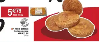 Cora x Carrefour 4 minis gâteaux bretons nature KER'KELAU offre
