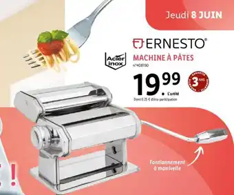 Lidl ERNESTOⓇ Acter MACHINE À PÂTES offre