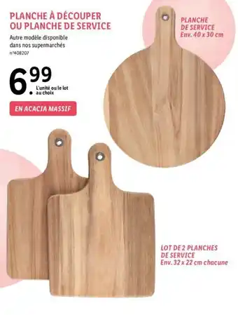 Lidl PLANCHE À DÉCOUPER OU PLANCHE DE SERVICE offre