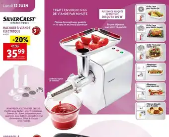 Lidl HACHOIR À VIANDE GARANTIE ÉLECTRIQUE offre