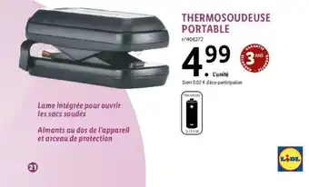 Lidl THERMOSOUDEUSE PORTABLE offre