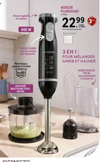 Lidl MIXEUR PLONGEANT offre