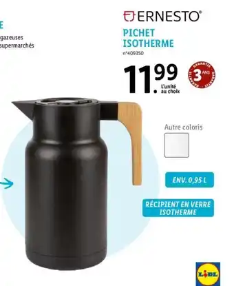 Lidl ERNESTOⓇ PICHET ISOTHERME offre
