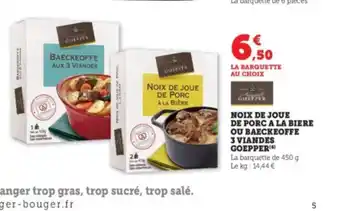 Super U NOIX DE JOUE DE PORC À LA BIÈRE offre