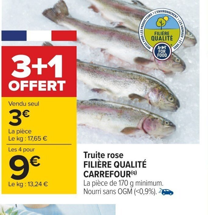 Carrefour Truite rose FILIÈRE QUALITÉ CARREFOUR (4) offre