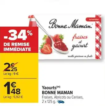 Carrefour Yaourts BONNE MAMAN offre