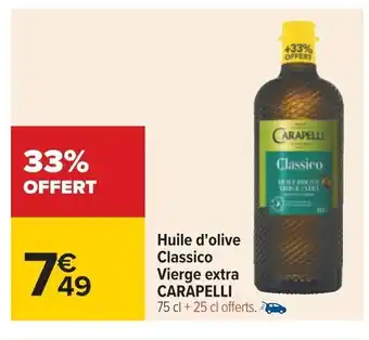 Carrefour Huile d'olive Classico offre