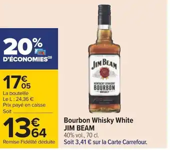 Carrefour Bourbon Whisky White JIM BEAM offre