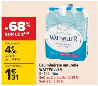 Carrefour Eau minérale naturelle WATTWILLER offre