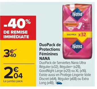 DuoPack de Protections Féminines NANA