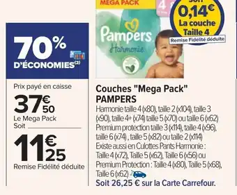 Couches "Mega Pack" PAMPERS