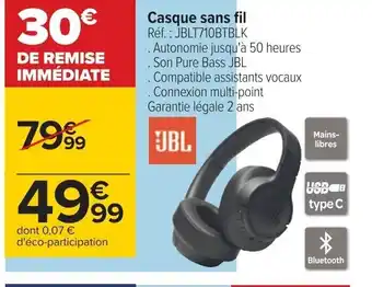 Carrefour Casque sans fil offre