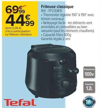 Carrefour Friteuse classique offre