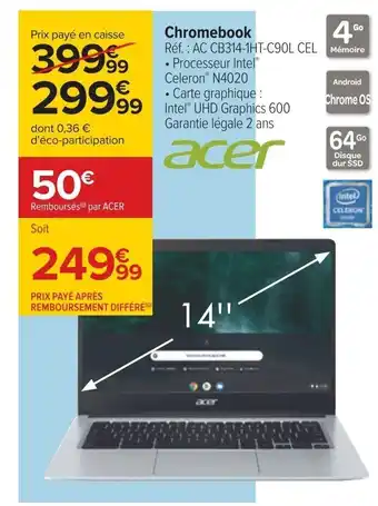 Carrefour Chromebook offre